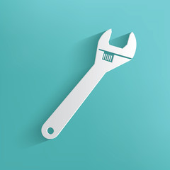 Repair symbol on blue background,clean vector