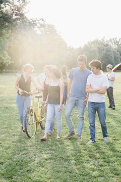 Group of young people at the park