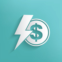 Money symbol on blue background,clean vector