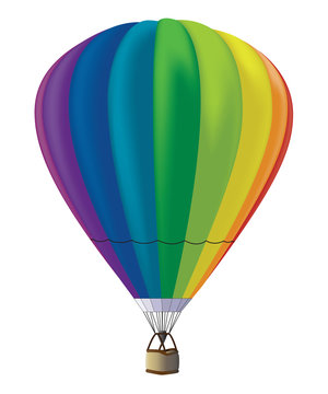 Vector hot-air balloon