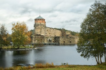 Fototapeta na wymiar Olavinlinna Olofsborg castle.