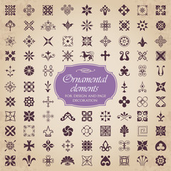 Ornamental elements for design and page decoration