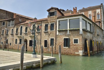 Corner in the canal, Venice, Italy