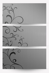 abstract floral silver (metalic) background