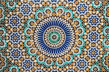 Zelfklevend Fotobehang Marokkaanse vintage tegel achtergrond © javarman