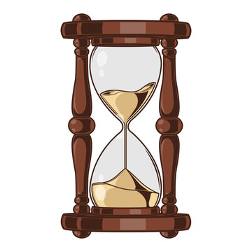 recommend clip art: Antique Sand Hourglass isolated on a white background