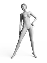 3d rendered illustration of a white female