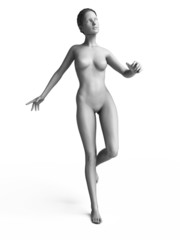 3d rendered illustration of a white female
