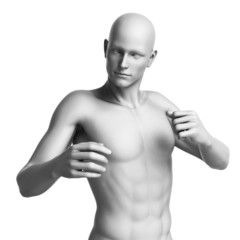 3d rendered illustration of a white man