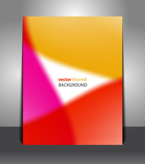 Stylish orange-red-pink poster with a place in the middle