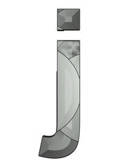 gri siyah renkli j harfi tasarımı