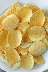 Potato chips in the dish