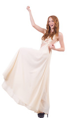 Naklejka premium Woman in fashion clothing concept