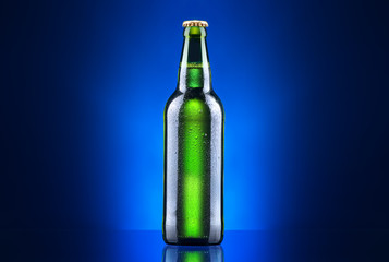 open wet beer bottle