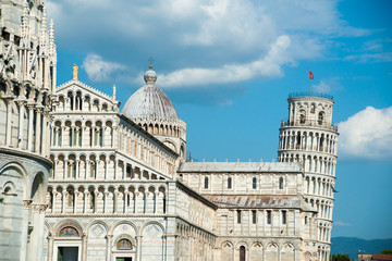 Leaning tower, Baptistery and Duomo, Piazza dei miracoli, Pisa,