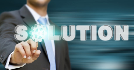Businessman solution concept