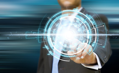 Businessman tech concept