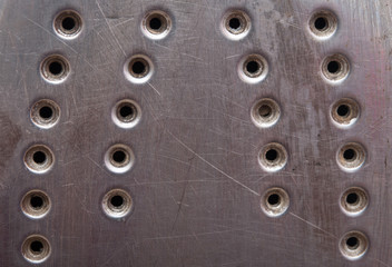 close up soleplate of old steam iron