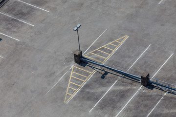 space parking lot from above