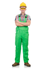 Industrial worker isolated on the white background