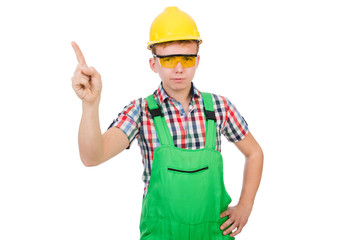 Industrial worker isolated on the white background