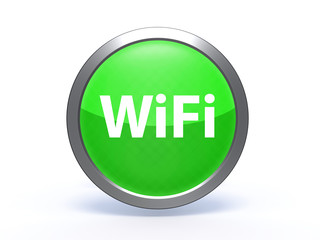 wifi circular icon on white background