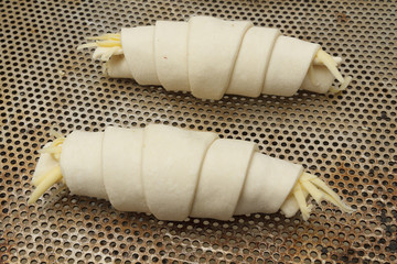 Making of bakery products in bakery shop