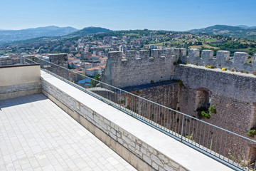 Above the castle