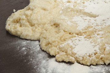 Making of bakery products in bakery shop
