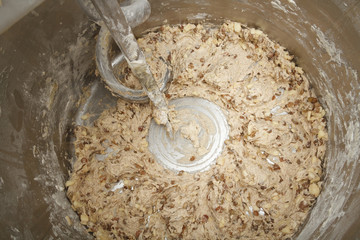 Making of bakery products in bakery shop
