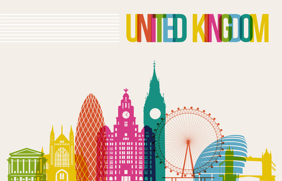 Travel United Kingdom Destination Landmarks Skyline Background