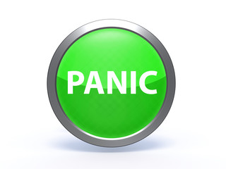 panic circular icon on white background