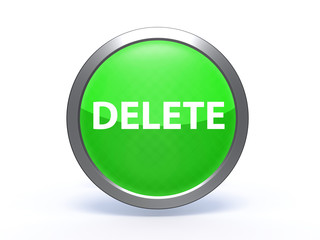 delete circular icon on white background