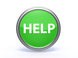 help circular icon on white background