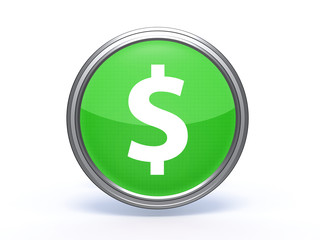 money circular icon on white background