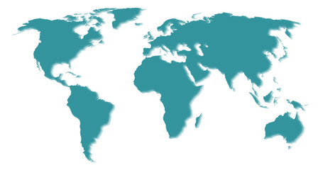 Plakat world map silhouette