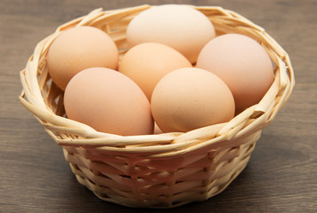 fresh brown eggs
