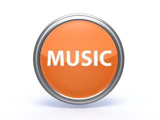 music circular icon on white background