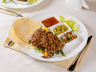 Grilled Steak Fajitas on Plate