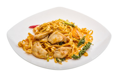 Fried noodles with pork