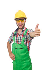 Industrial worker isolated on the white background