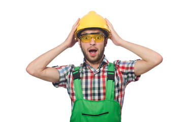 Industrial worker isolated on the white background