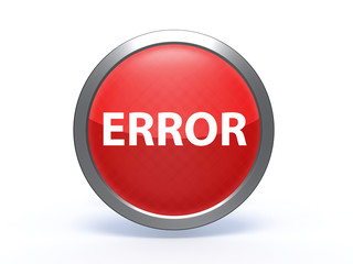 error circular icon on white background