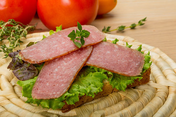 Salami sausages