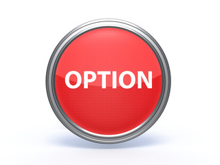 option circular icon on white background