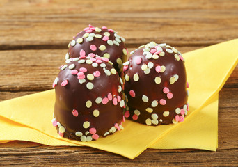Chocolate-coated marshmallows