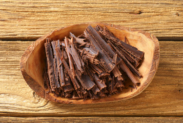Chocolate shavings