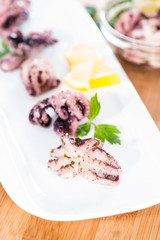 Portion of Octopus Salad
