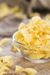 Portion of raw Tagliatelle