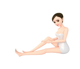 Fototapeta premium Beautiful woman skin care image